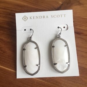 Kendra Scott Statement Earrings- White Pearl